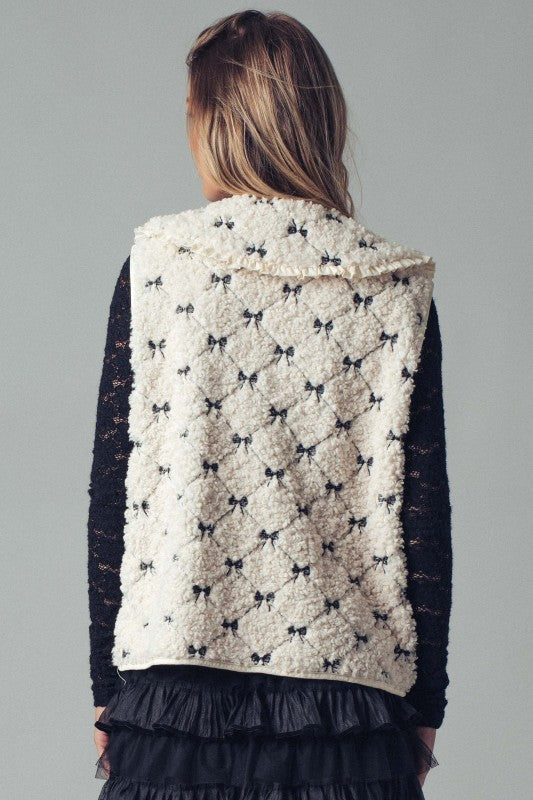 Sweet Bows Sherpa Vest