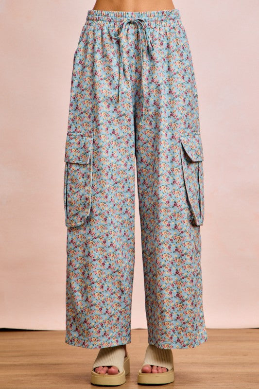 Floral Cargo Pants