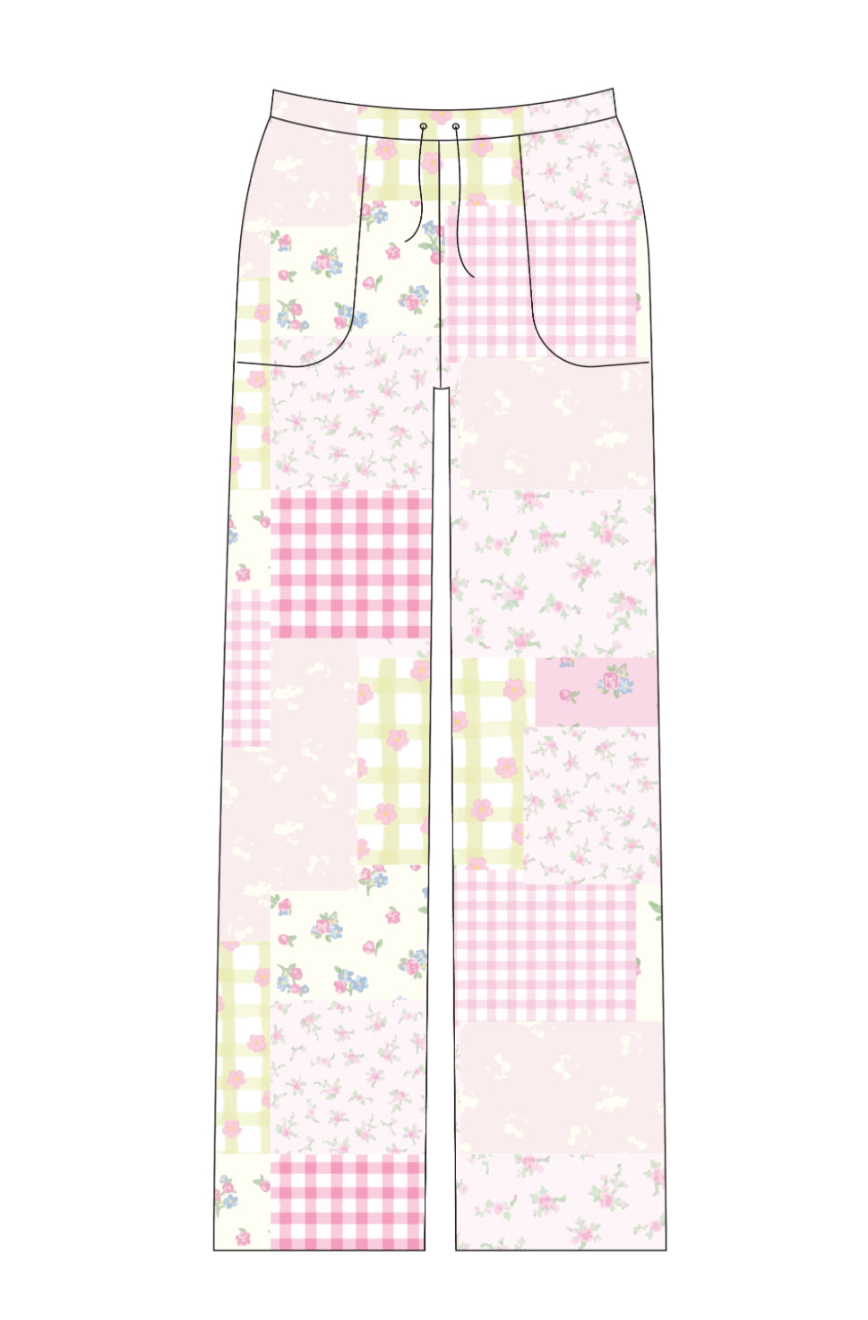 Happy Camp3r Patchwork Pants April