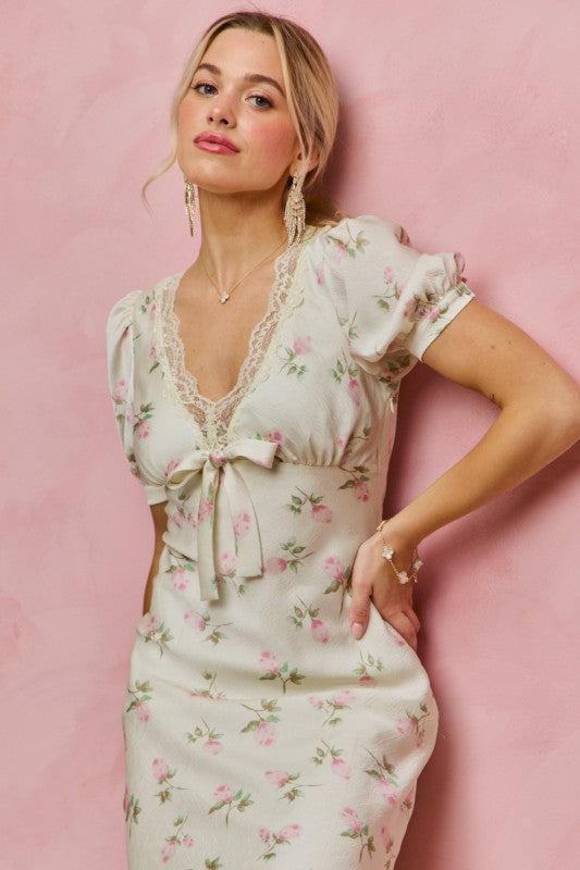 Satin Lace Dress