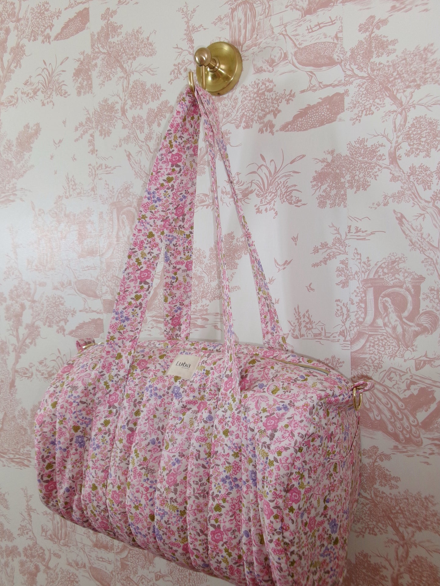 Swam Lake Floral Duffel Bag