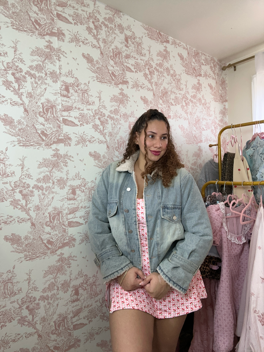 New York Sunsets Sherpa Trucker Jacket