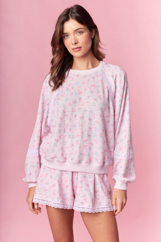 Bows and Kisses Waffle Lounge Set