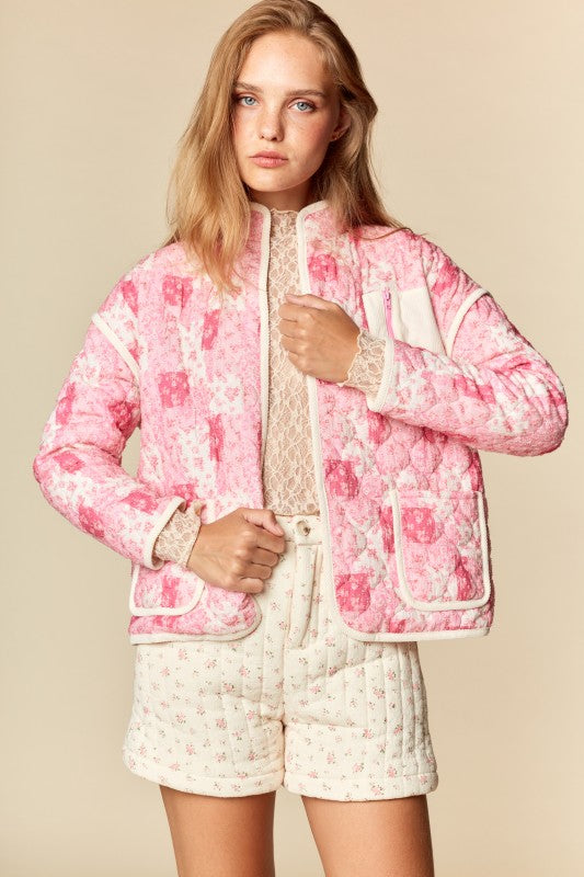 Quilted Patchwork Floral Jacket