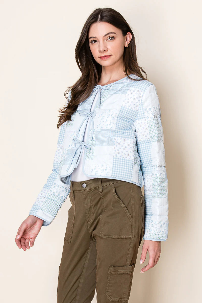 The Blue Sugar Plum Quilted Cardigan