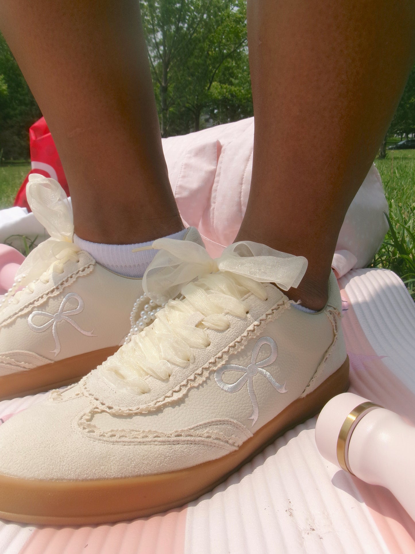Bowsie Ivory Embroidery Shoes