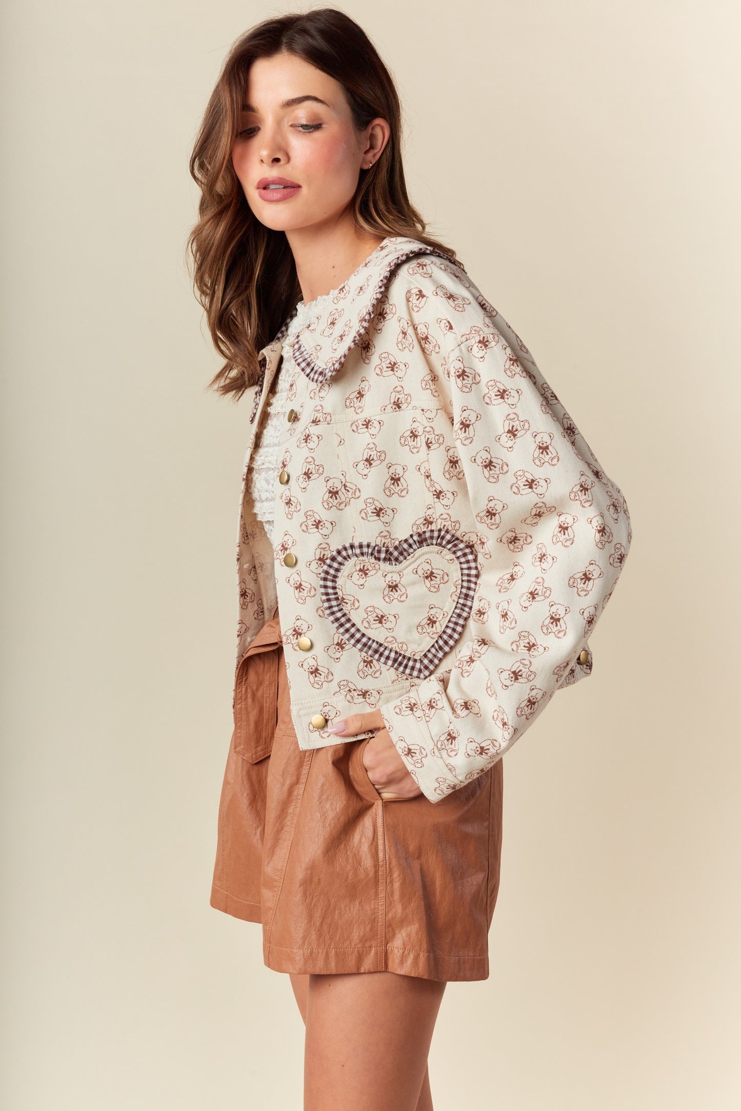 My Sweet Love Gingham Ruffle Jacket