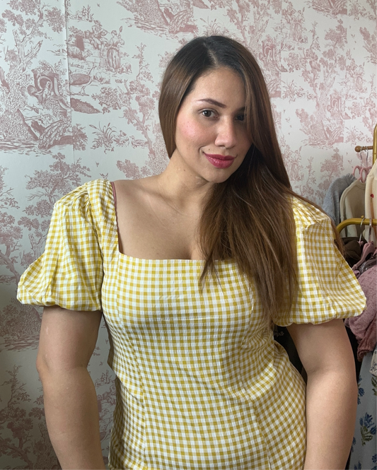 Bora Bora Parties Gingham Dress With Back Straps