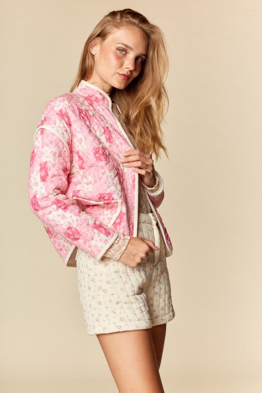 Quilted Patchwork Floral Jacket