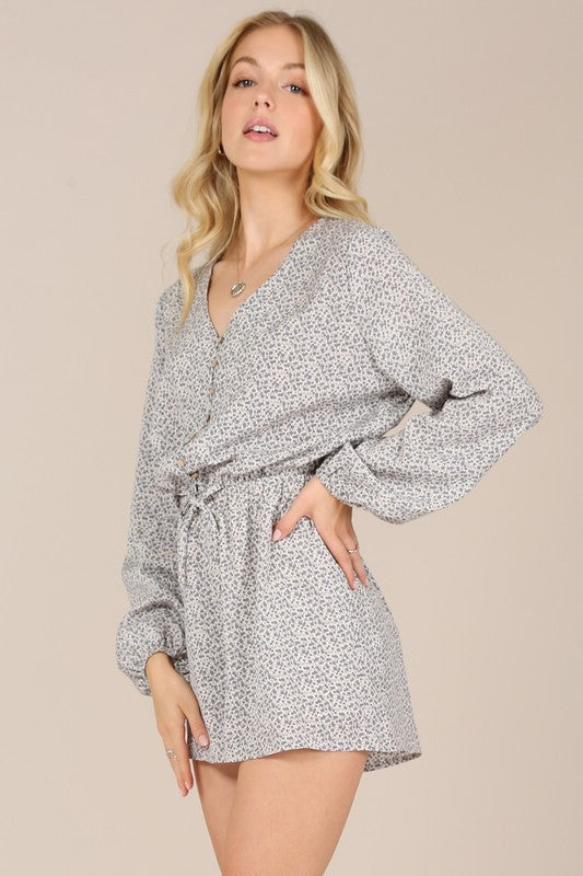 Santorini Breeze Floral Jumpsuit
