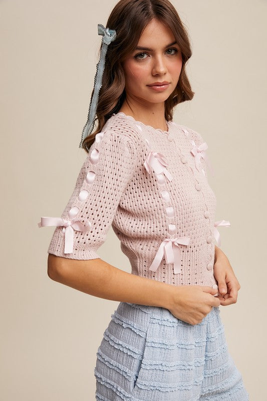 Dolette knit cotton cardigan