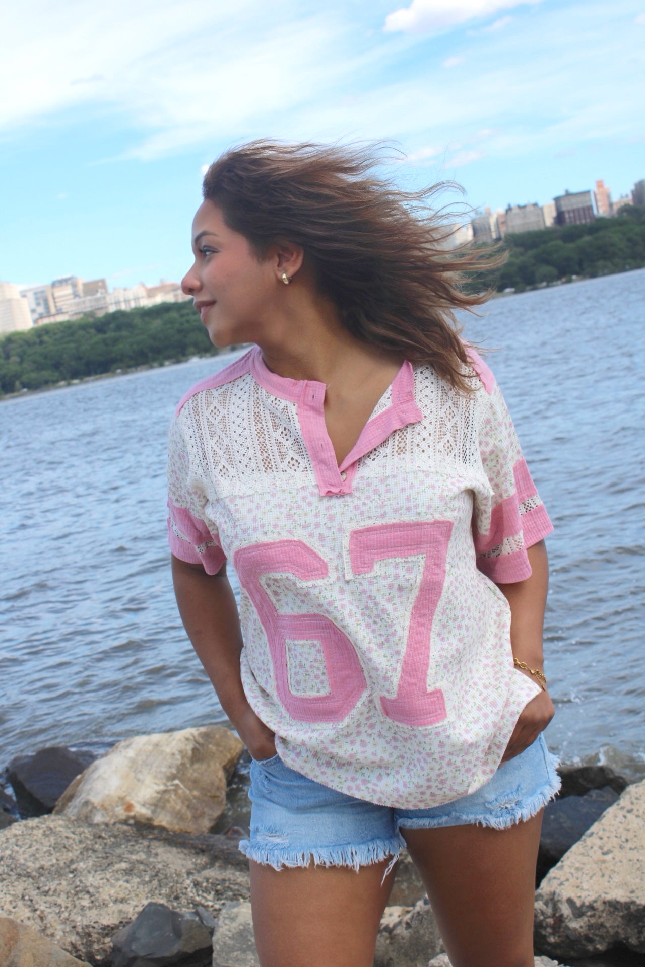 The Florette Pink Oversized Top