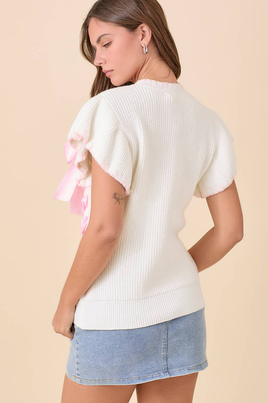 Oh Cupid! Pink Sweater Knit Top