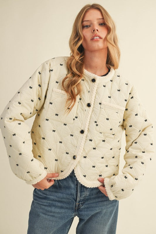 Bow Embroidered Jacket