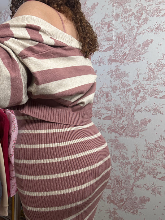 Fiona’s Diner Oversized Dress and Cardigan Set