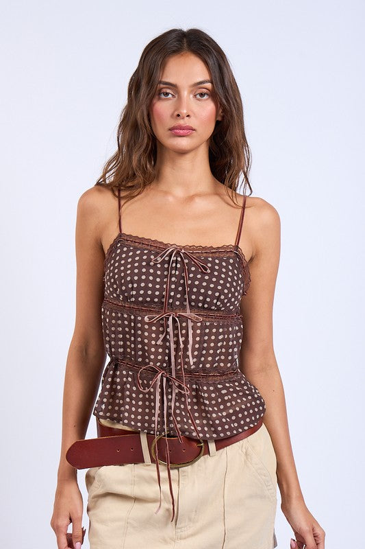 Polka Dotsa Cami Top