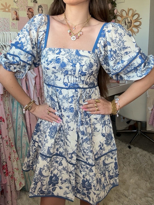 Chinoiserie Chic Cotton Dress