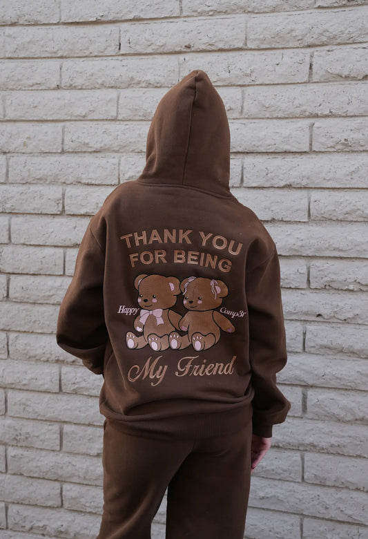 Airport Besties Happy Camp3r Sweater With Embroidery