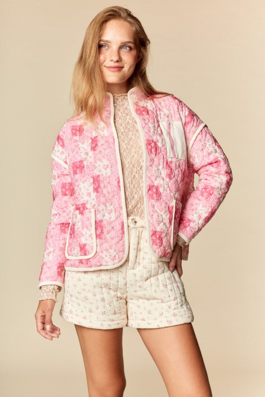Quilted Patchwork Floral Jacket