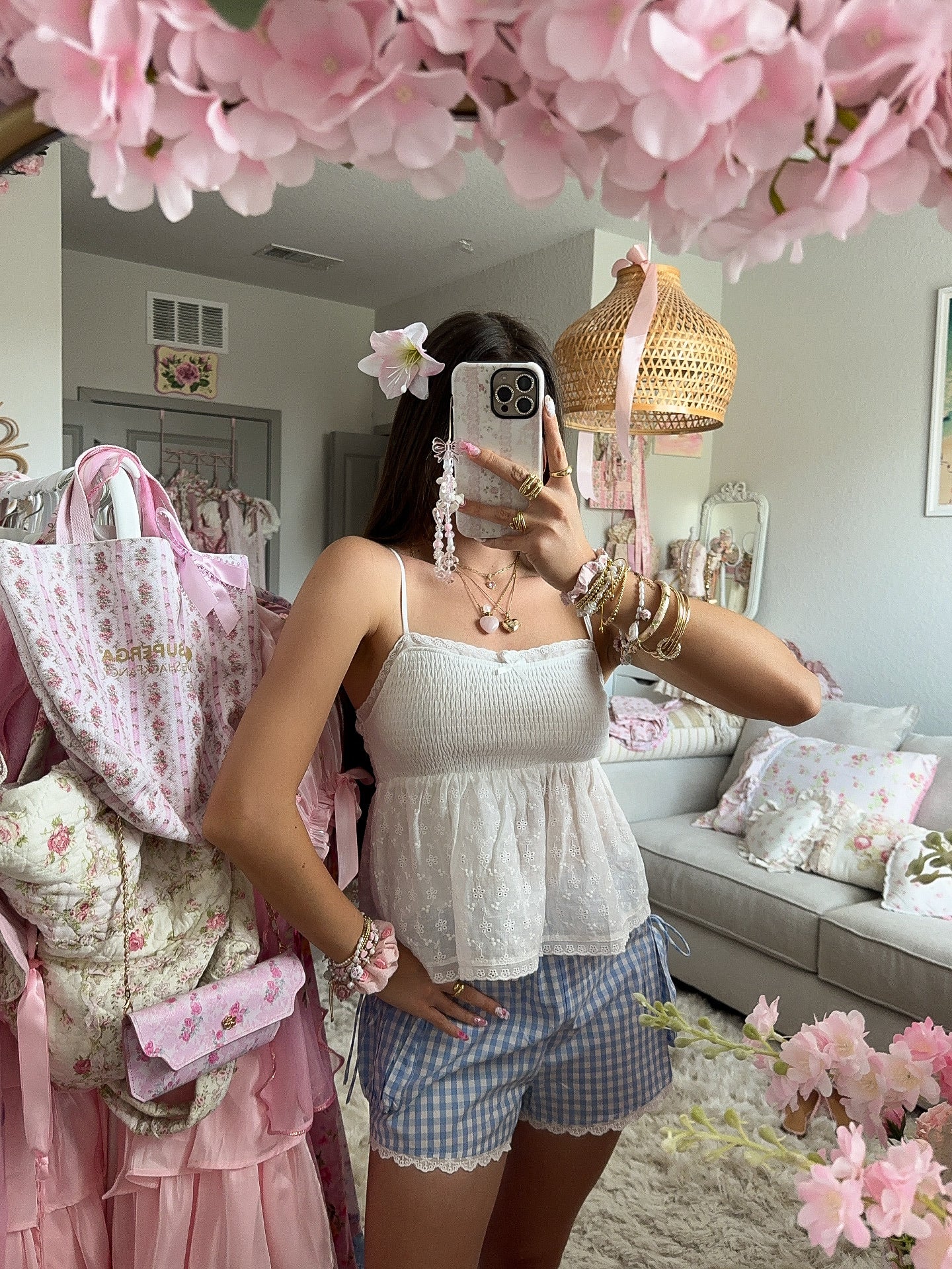 Gingham Darling Cotton Shorts