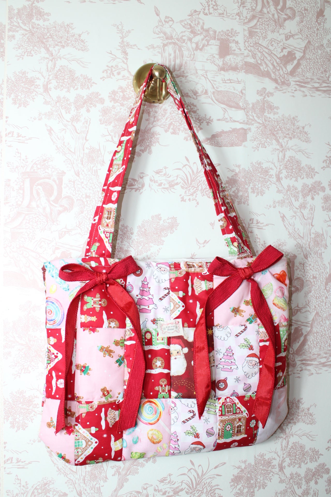 Buon Natale Handmade Patchwork Tote Bag