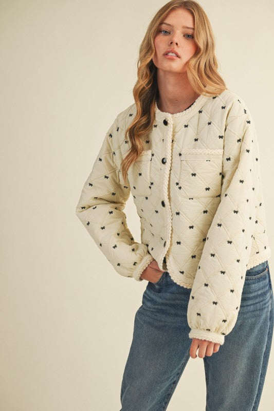 Bow Embroidered Jacket