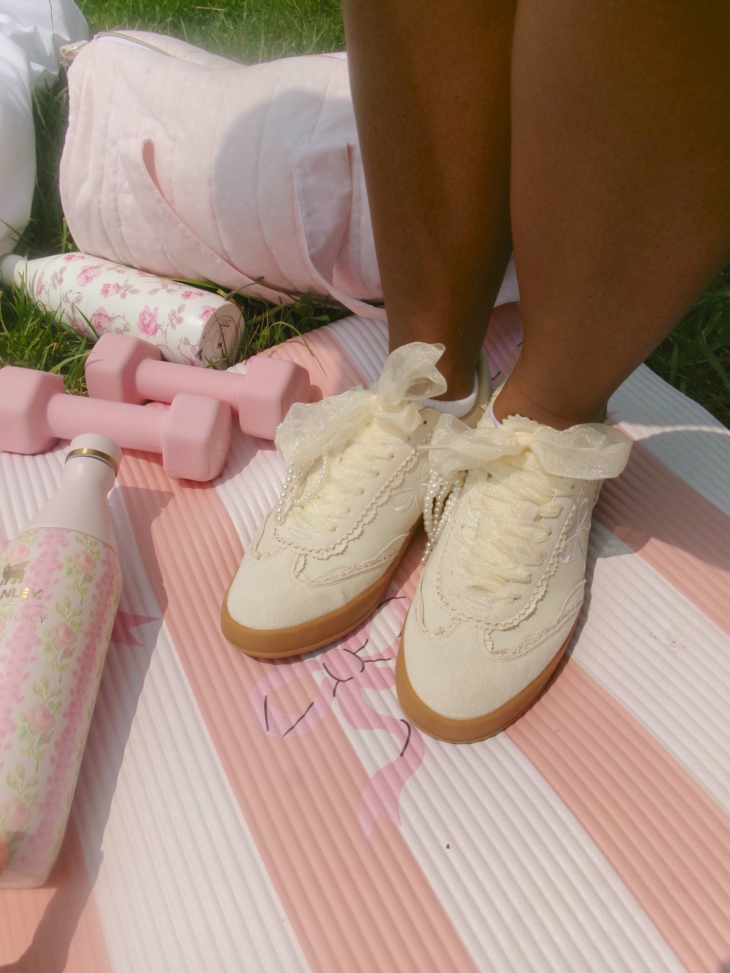 Bowsie Ivory Embroidery Shoes
