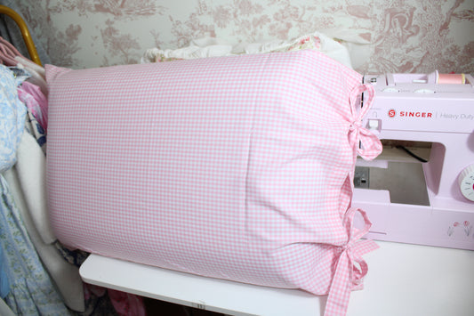 Antoniette Boudoir Handmade Gingham Pillowcases Set Of 2