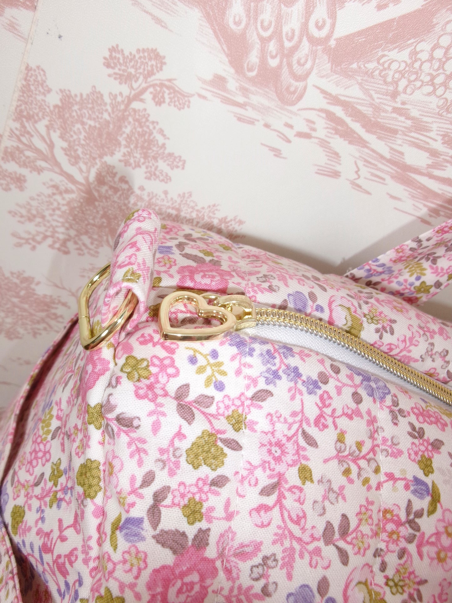 Swam Lake Floral Duffel Bag