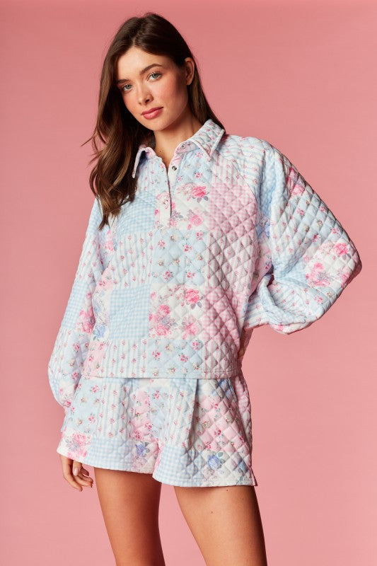 Patchwork Quilted Lounge Set