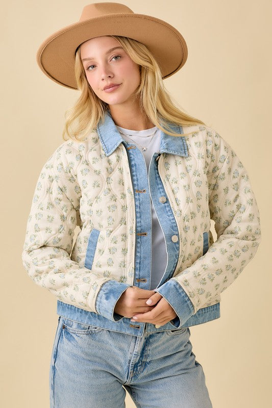 Mia Darling Quilted Denim Jacket