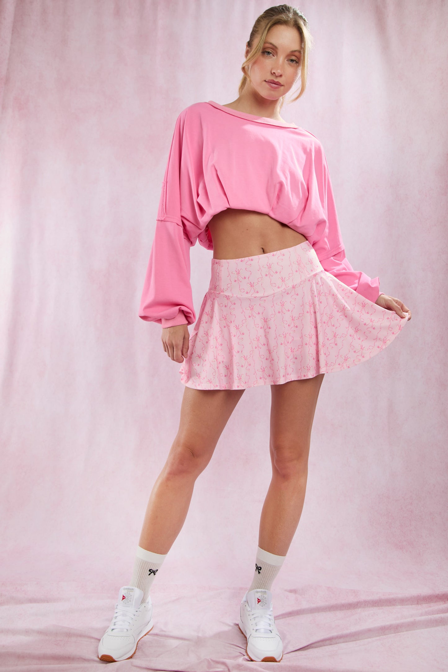 Gardenia Golf and Bows Print Skort