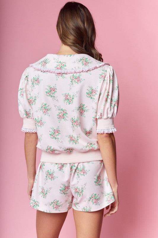 Floral Dorotty short sleeve skort set