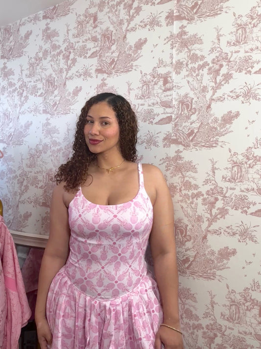 Princess Of The Field Tennis Printed Sporty Romper