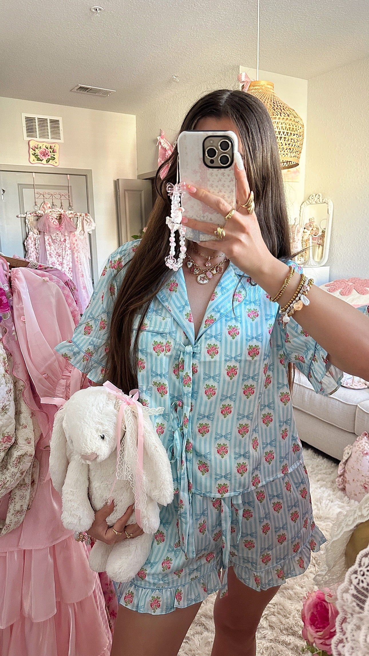 Mariamozy Satin Floral Pajama Set