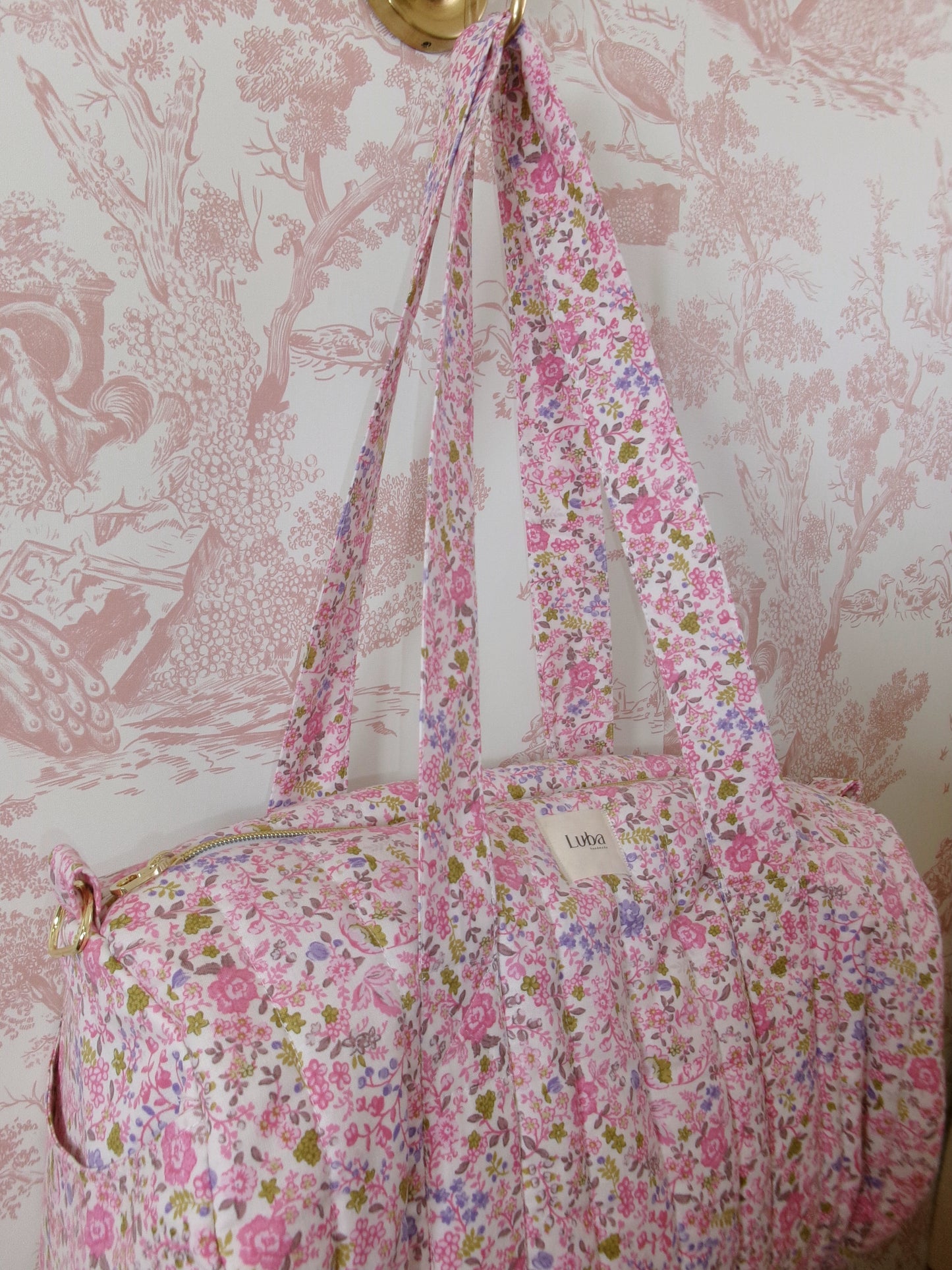 Swam Lake Floral Duffel Bag