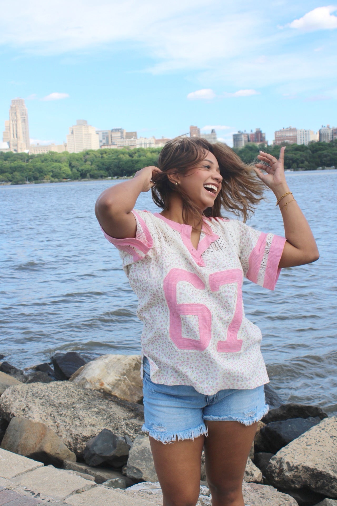 The Florette Pink Oversized Top