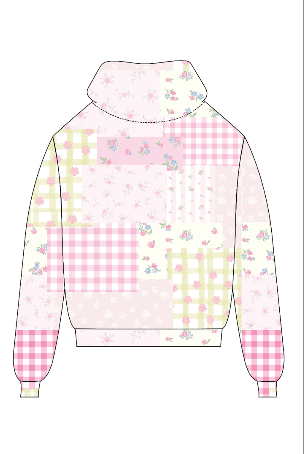 Happy Camp3r Patchwork Hoodie April