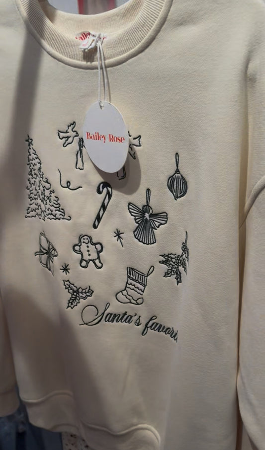 Christmas Embroidered Sweatshirt November