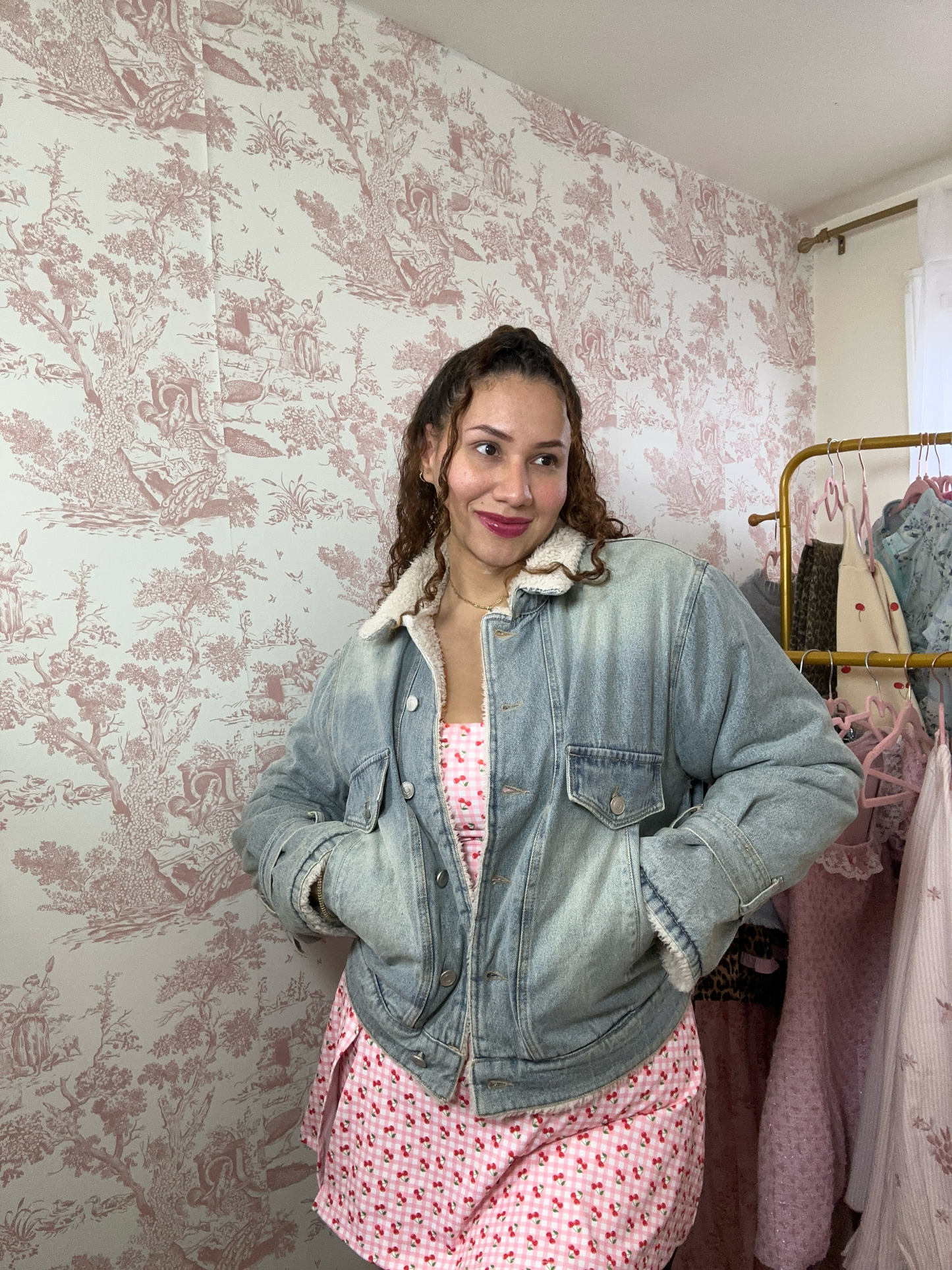 New York Sunsets Sherpa Trucker Jacket