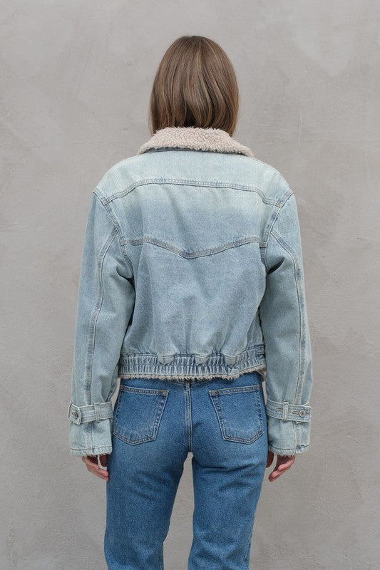 New York Sunsets Sherpa Trucker Jacket