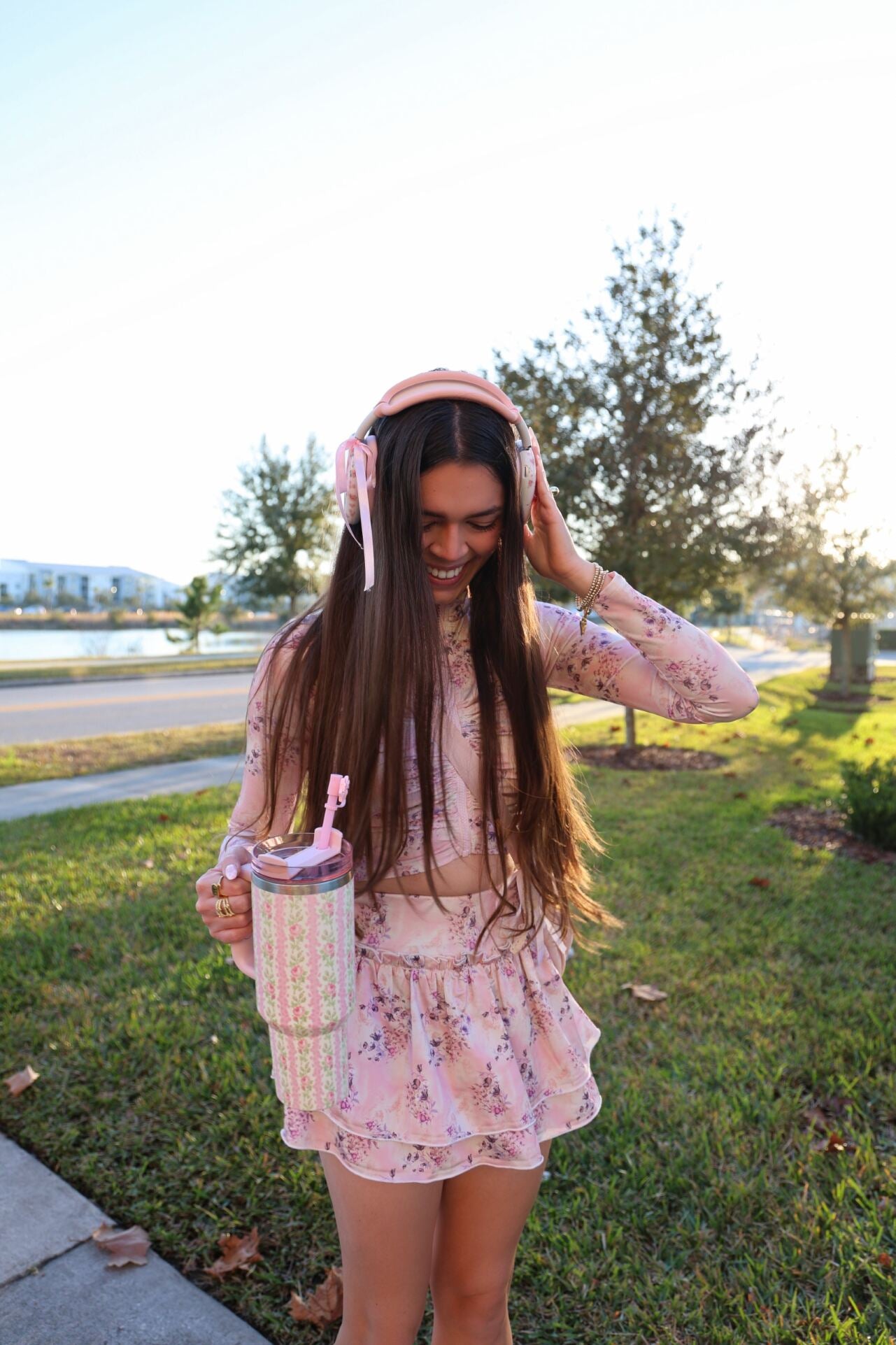 Gymnessa Pink Sportswear Set Jacket and Skort