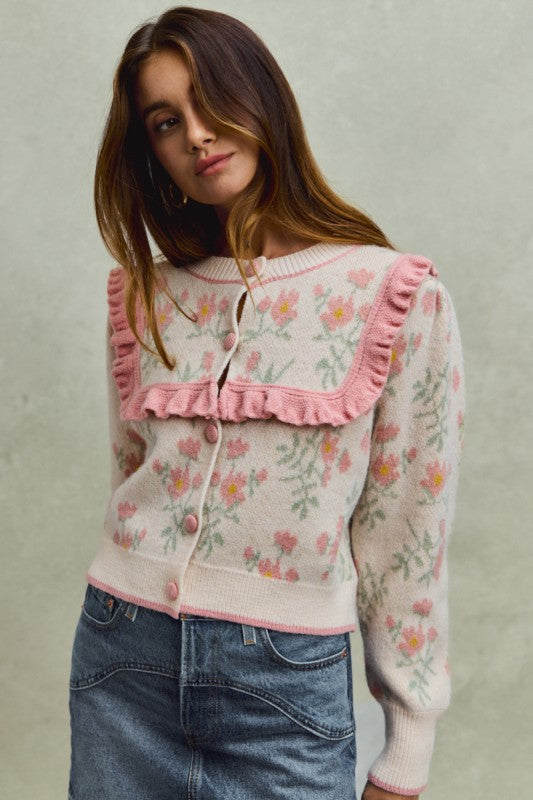 Floral Sweater Cardigan