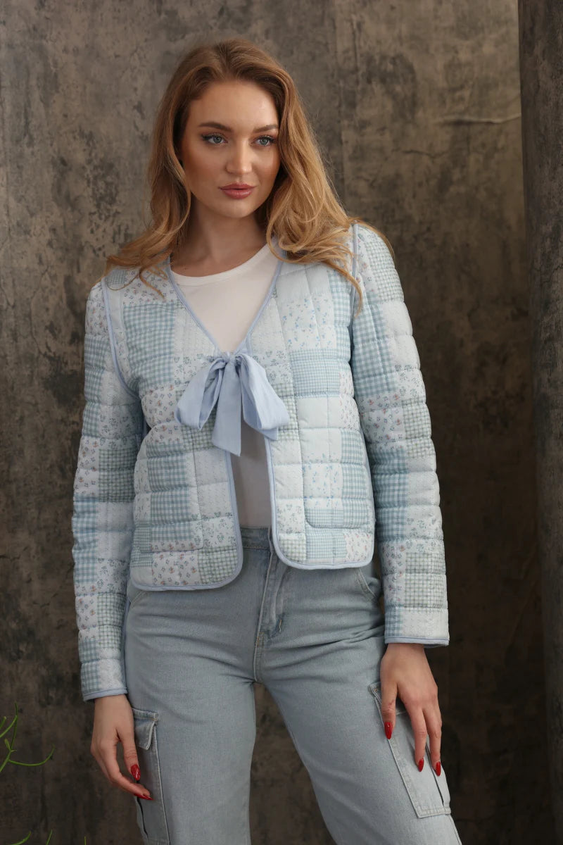 Timeless Garden Blue Cotton Reversible Cardigan