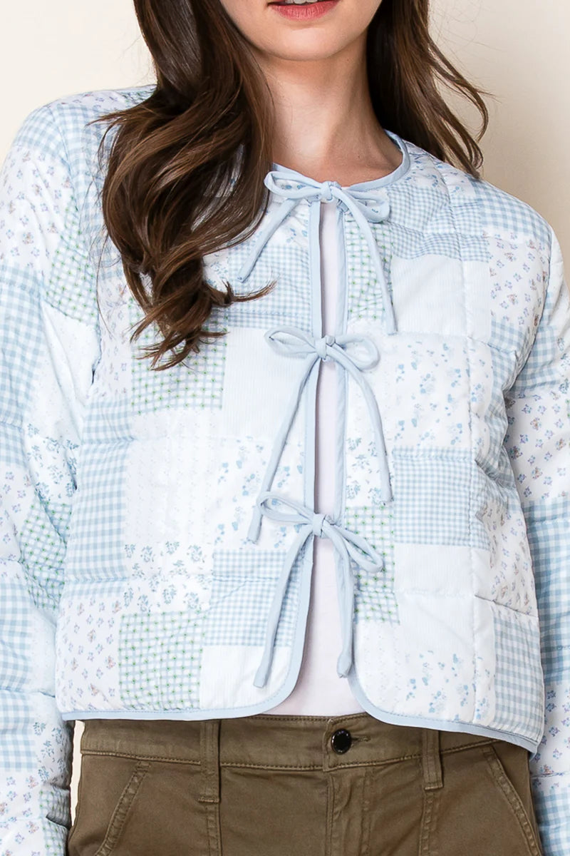 The Blue Sugar Plum Quilted Cardigan