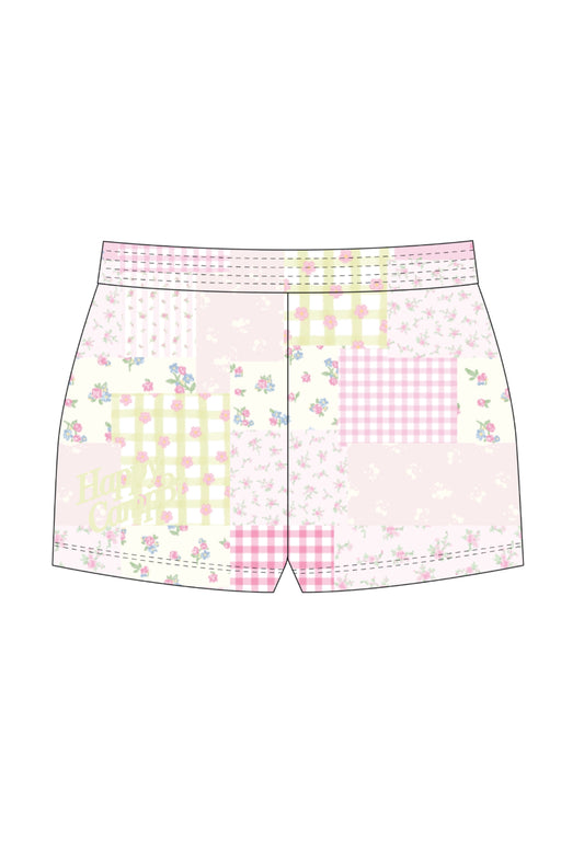 Happy Camp3r Patchwork Shorts April