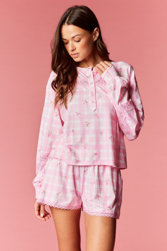 Floral Lounge Set Pink