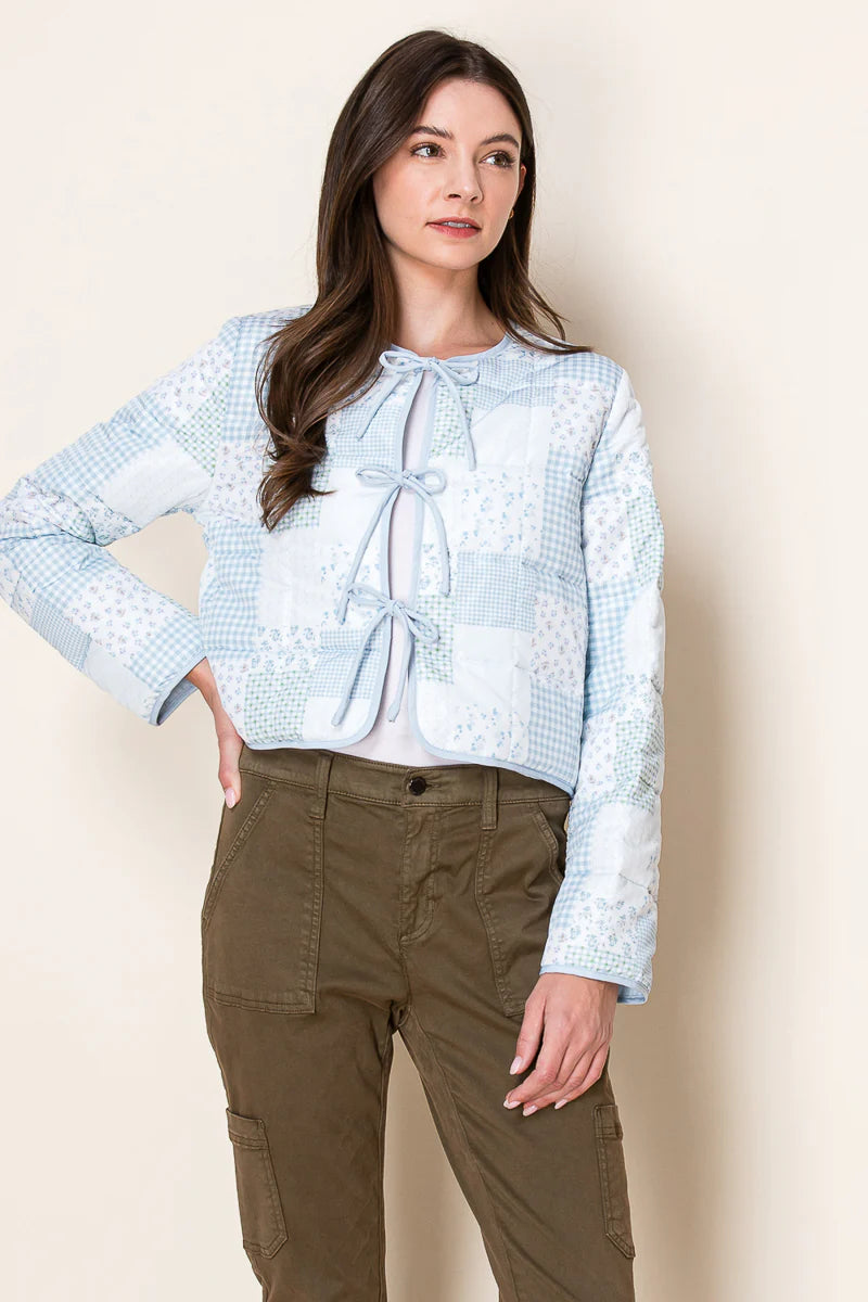 The Blue Sugar Plum Quilted Cardigan