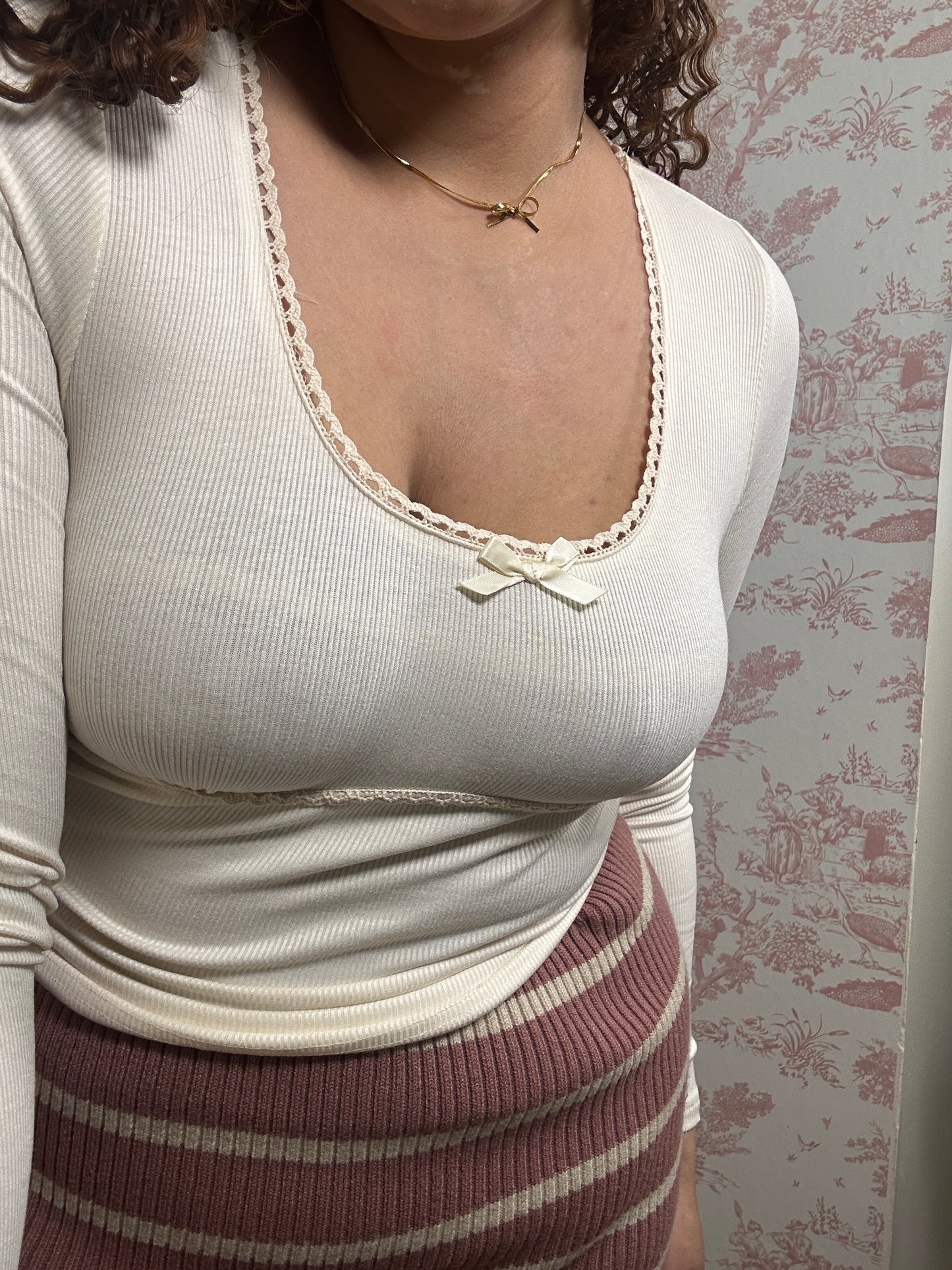 The Shelby Soft Knit Top With Bow Detail
