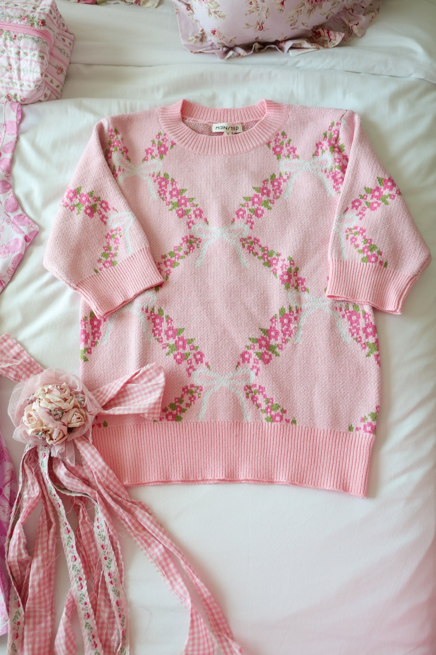 Enchanted Flowers Sweater Knit Top